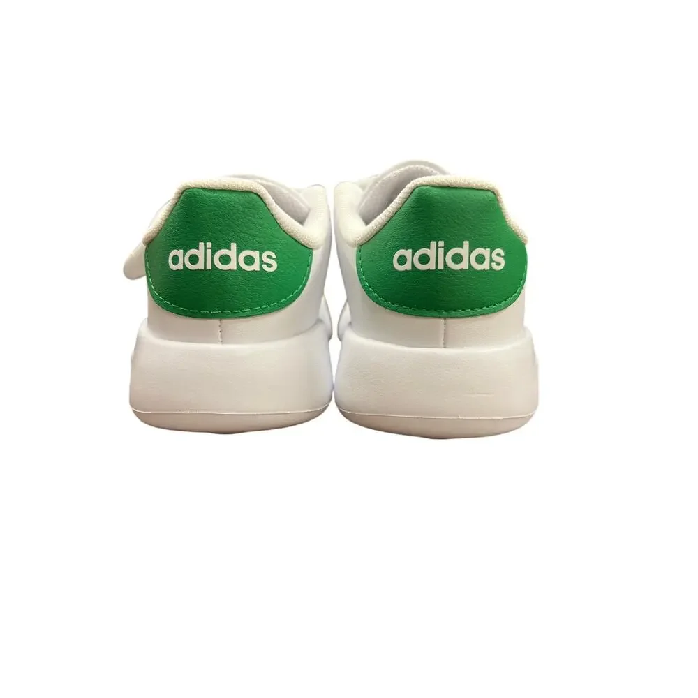 Adidas Kids Advantage Cloud Foam I Sneakers Size 10K White & Green New